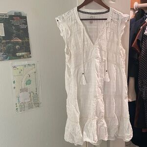 Knox Rose Cotton White Sleeveless Boho Dress